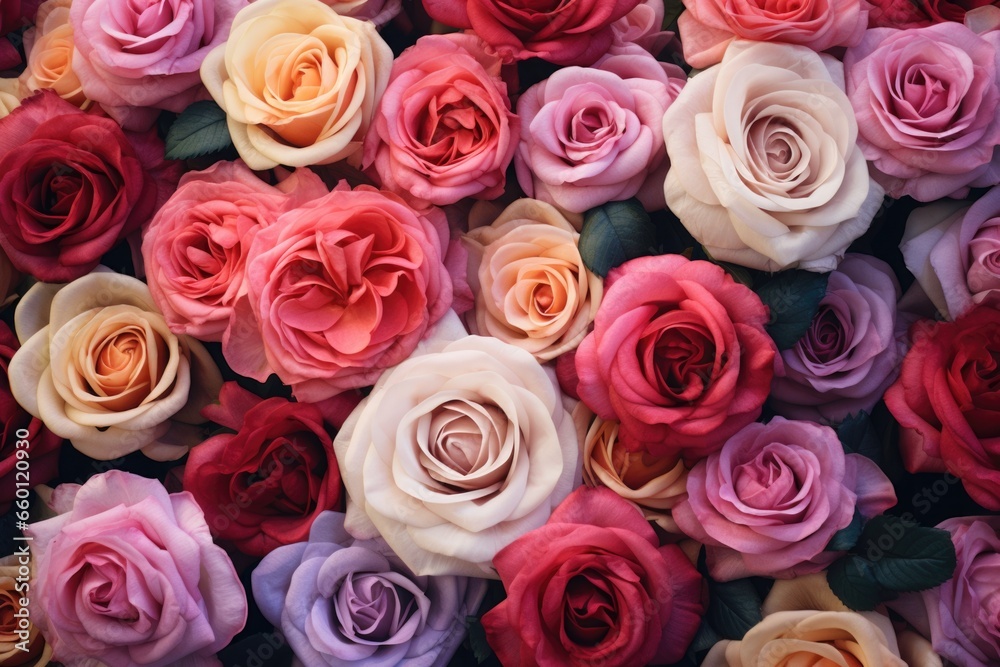 multicolor roses close up background multicolor roses close up background