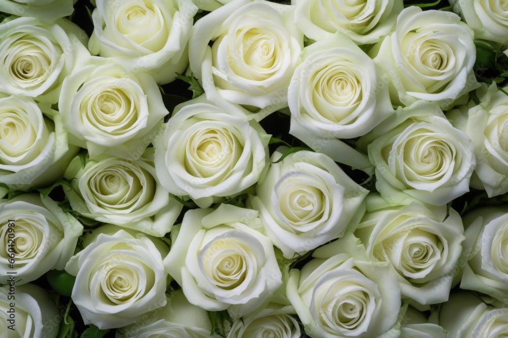 Obraz premium white roses close up background