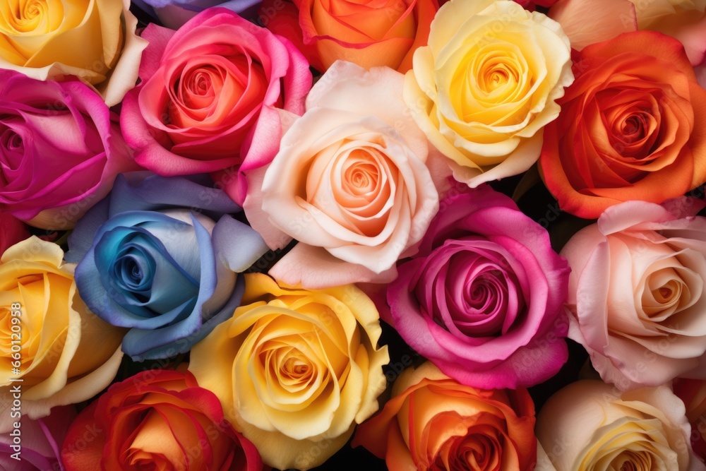 multicolor roses close up background multicolor roses close up background