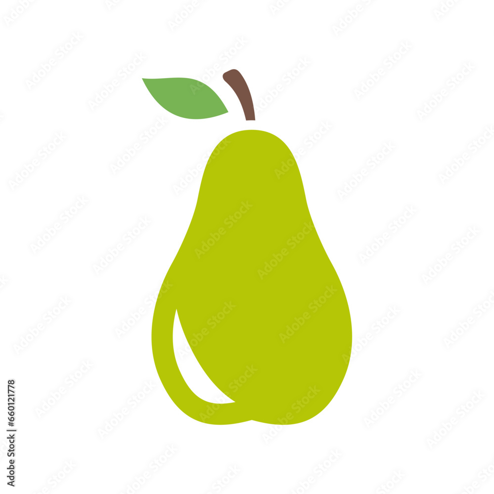Pear icon. Vector icon isolated on white background. Pear icon. Vector icon isolated on white background.