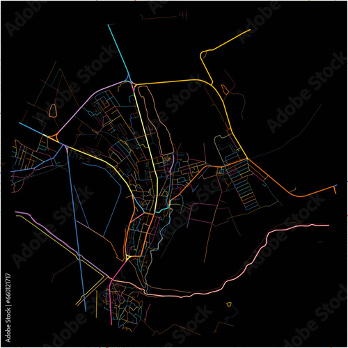Colorful Map of Orhei, Orhei district with all major and minor roads.