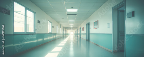 Background of corridor in hospital