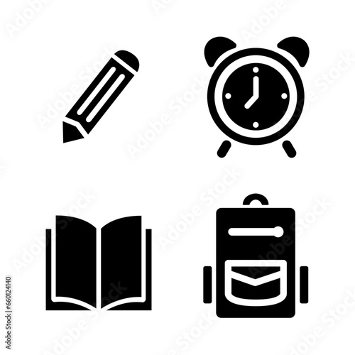 Set of education icons.