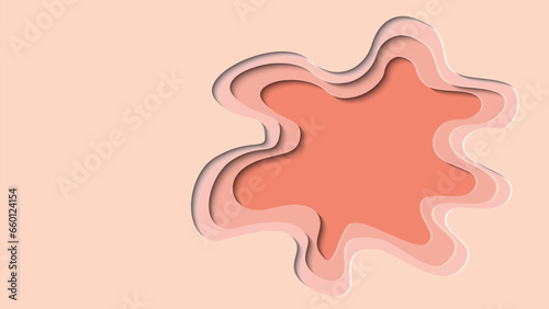 Abstract backgroud. Pink papercut design. Vector Illustration