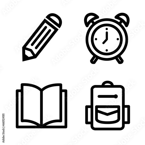 Set of education icons.
