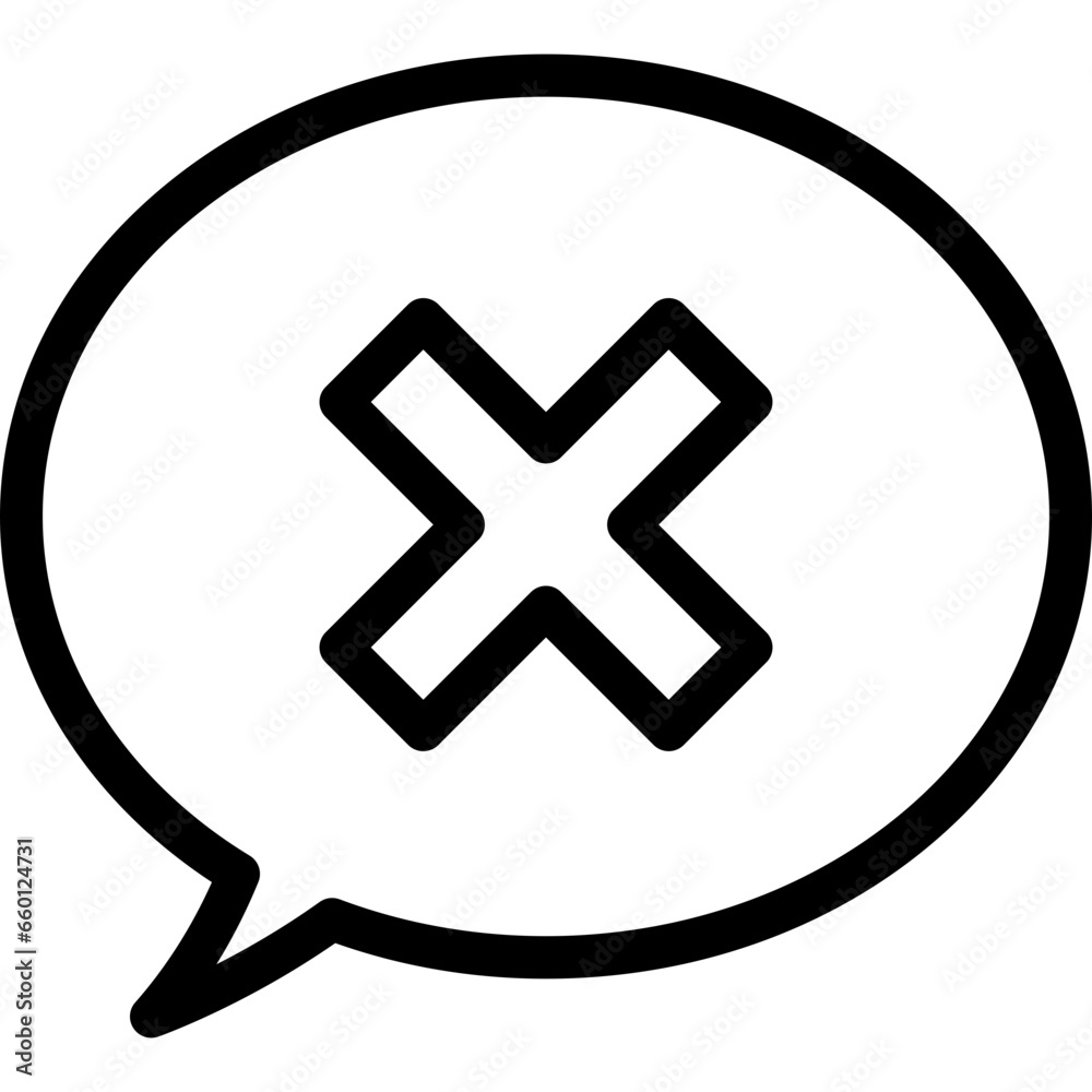 Fototapeta premium Speech bubble icon flat vector illustration