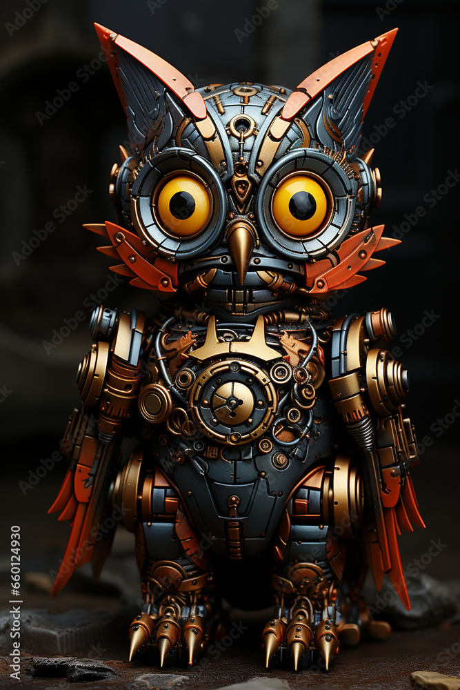 Charachter unique and distinctive design, toy style, suurealism created with Generative Ai