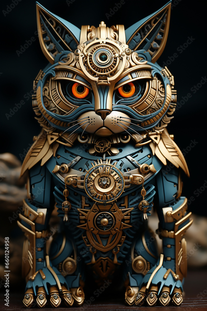Fototapeta premium Charachter unique and distinctive design, toy style, suurealism created with Generative Ai