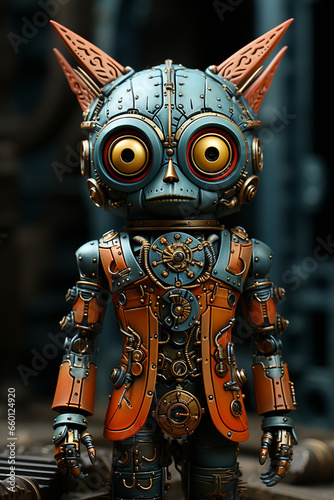 Charachter unique and distinctive design, toy style, suurealism created with Generative Ai