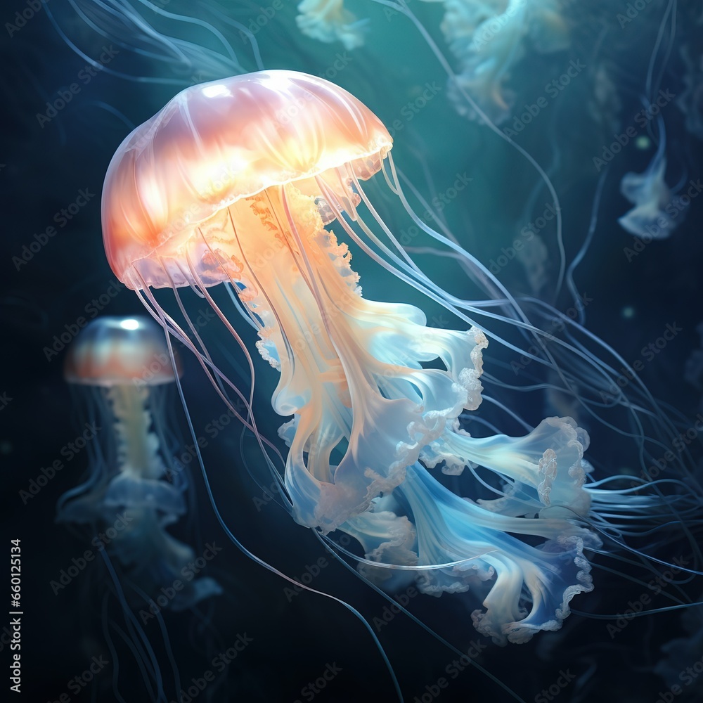 jelly fish in the sea