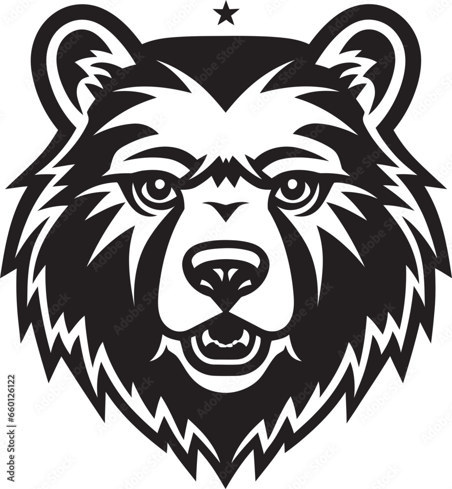 Fototapeta premium Royal Bear Profile Bear Sovereign Logo