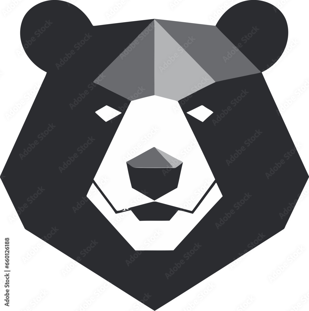 Fototapeta premium Ferocious Bear Logo Bear Dynasty Profile