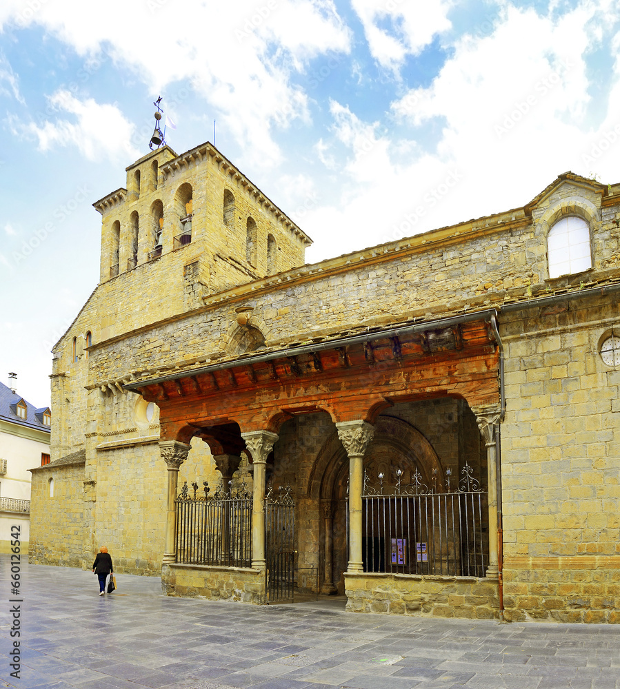 Jaca, Spain – Romanesque Saint Peter's Cathedral or Catedral de San Pedro (XI century)