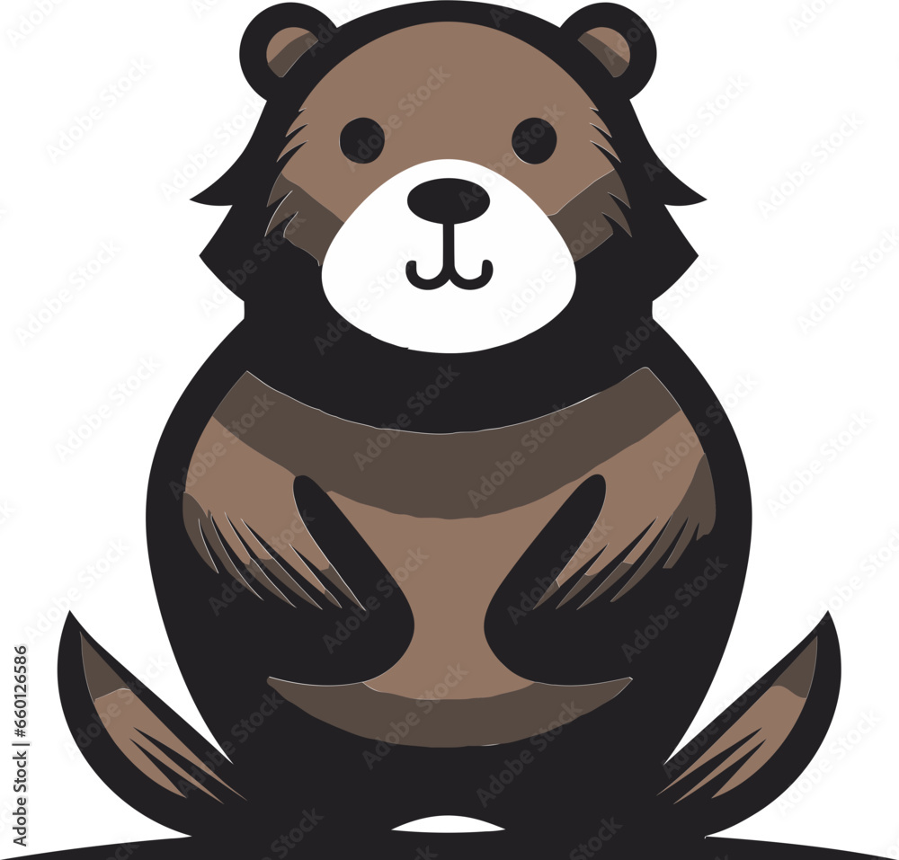 Naklejka premium Beaver Majesty Symbol Beaver Dynasty Badge
