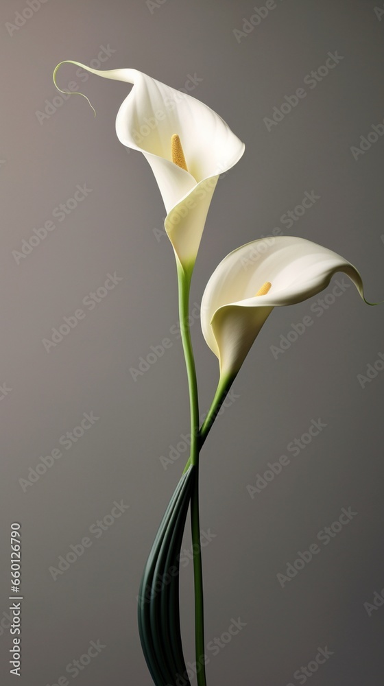 The gentle curve of a calla lily, epitomizing elegance and simplicity. The gentle curve of a calla lily, epitomizing elegance and simplicity.