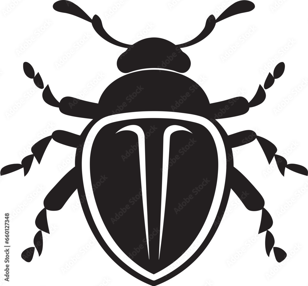 Beetle Crest Design Regal Black Bug Symbol Beetle Crest Design Regal Black Bug Symbol