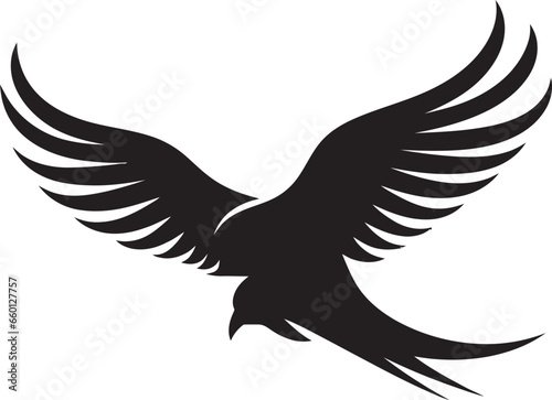 Abstract Egret Logo Condor Crest Icon