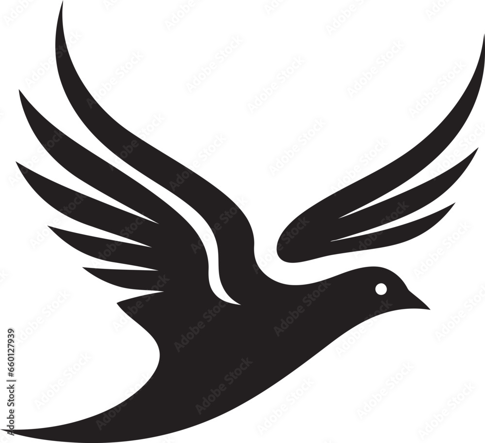 Obraz premium Peregrine Profile Logo Eagle Monogram Symbol
