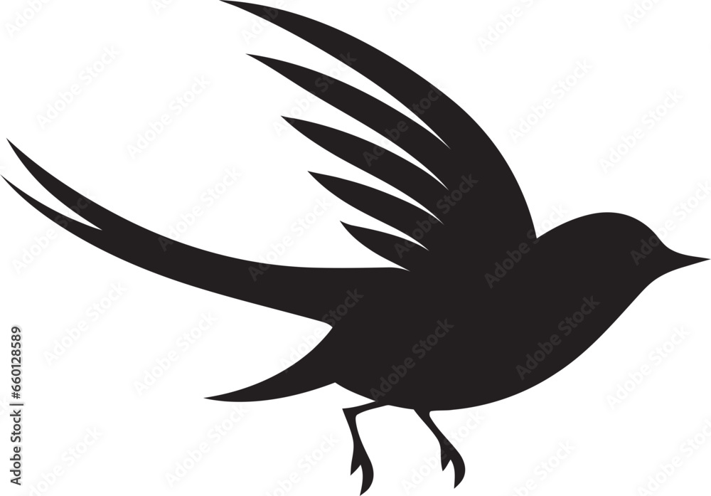 Fototapeta premium Artistic Kingfisher Symbol Pigeon in Silhouette