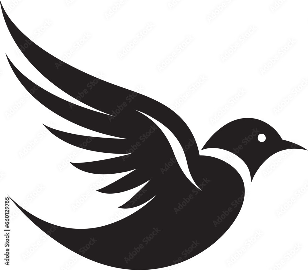 Obraz premium Stylized Kingfisher Icon Peregrine Majesty Badge