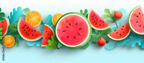 watermelon and other kinds of refreshing summer fruit