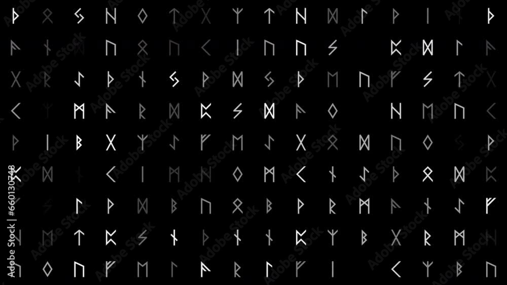 Runes Occult Pattern Random Loop Animation for Halloween