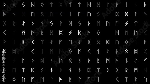Runes Occult Pattern Random Loop Animation for Halloween