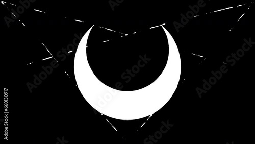 Inverted Pentagram and Crescent Moon Animation