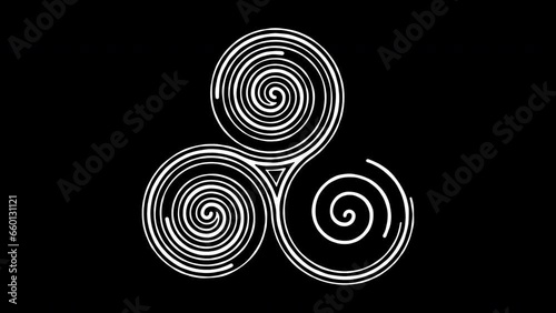 Complex Triskelion Endless Loop Animation