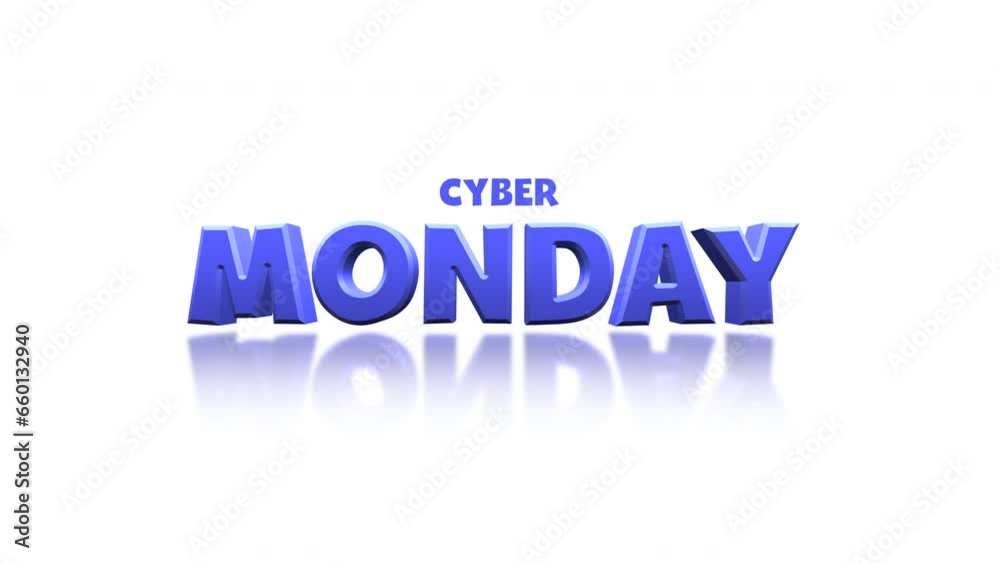 Cartoon Cyber Monday text on clean white gradient. Style for promotional and advertising campaigns, this motion abstract background adds playful, holiday-inspired touch to seasonal sales strategy Cartoon Cyber Monday text on clean white gradient. Style for promotional and advertising campaigns, this motion abstract background adds playful, holiday-inspired touch to seasonal sales strategy