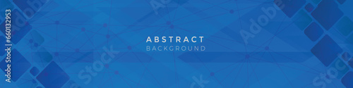 Blue abstract background linkedin header design template