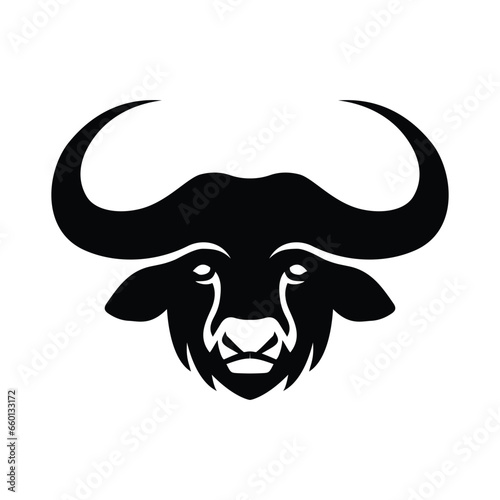 Buffalo Head Logo Vector Illustration