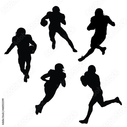 American Football Player Vector Silhouette