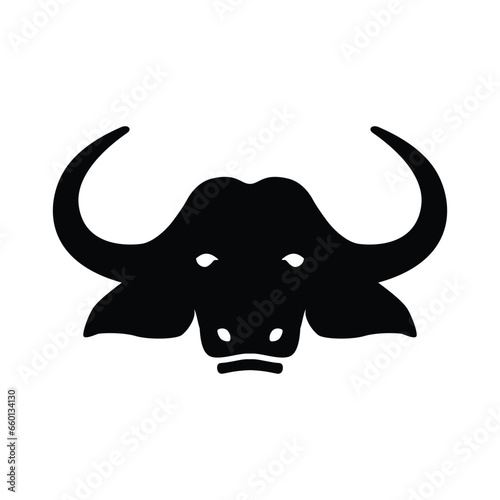 Buffalo Head Logo Vector Illustration