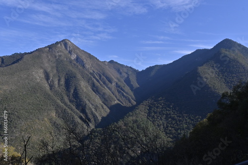 View of the Mountains located in the Sierra Madre Oriental from Santiado Nuevo Leon photo