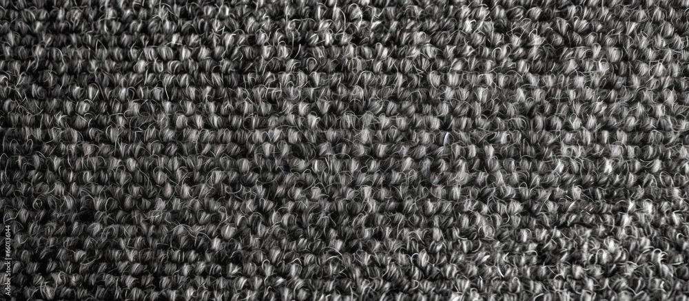 Close up shot of black and white carpet texture Close up shot of black and white carpet texture