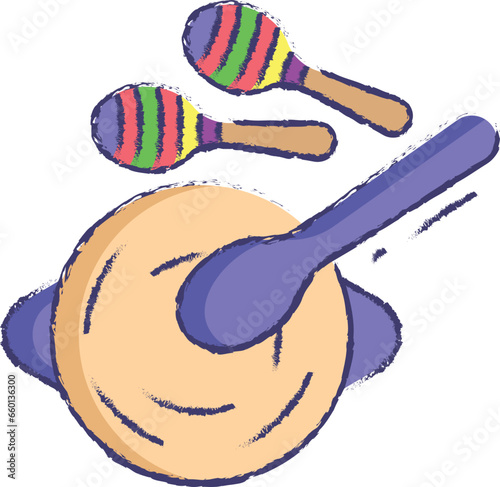 baby puree plate hand drawn vector illustration