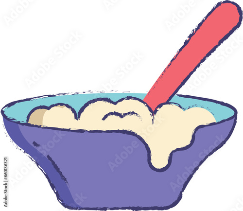 millet poddridge hand drawn vector illustration