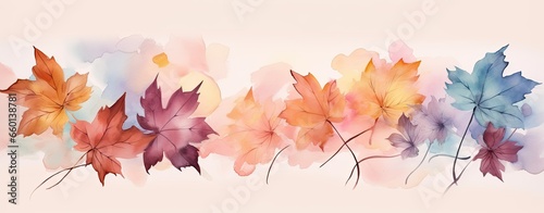 Abstract watercolor fall background