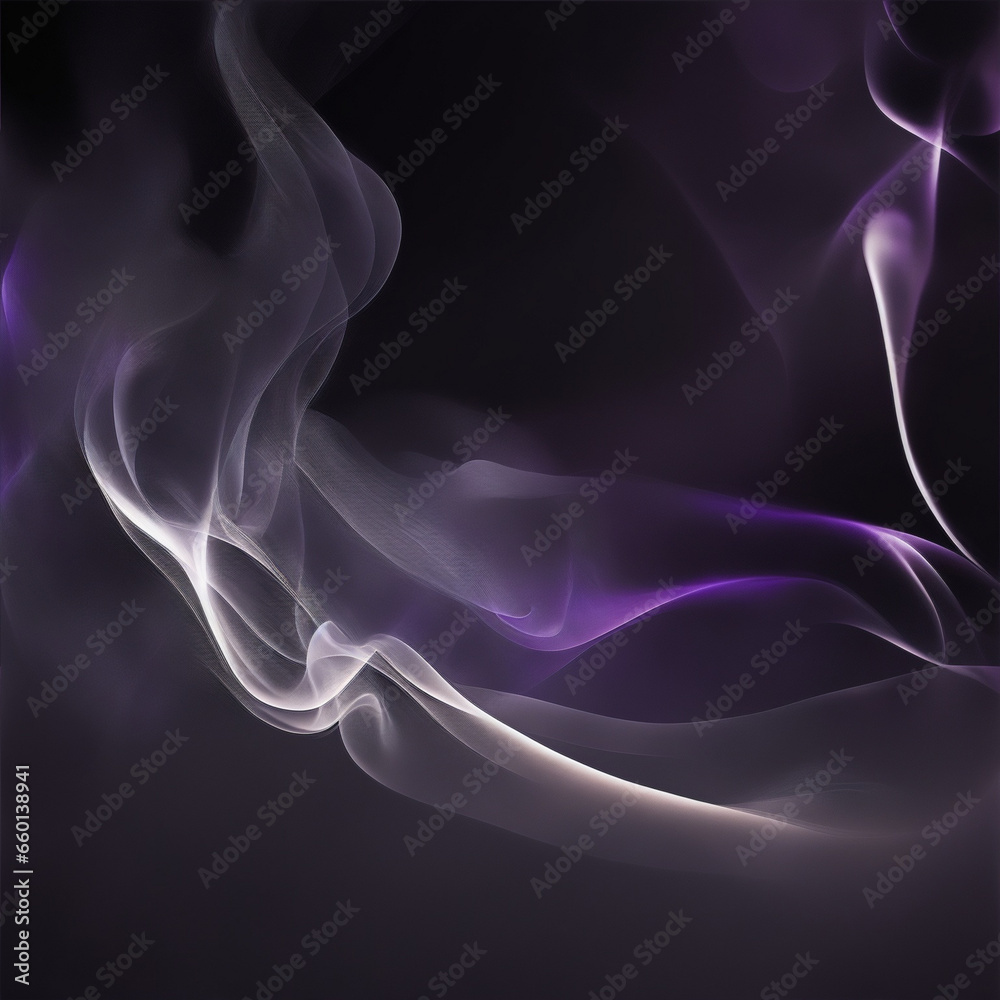 abstract smoke background - Gray background - Gray abstract - Curves and lines - Generative AI