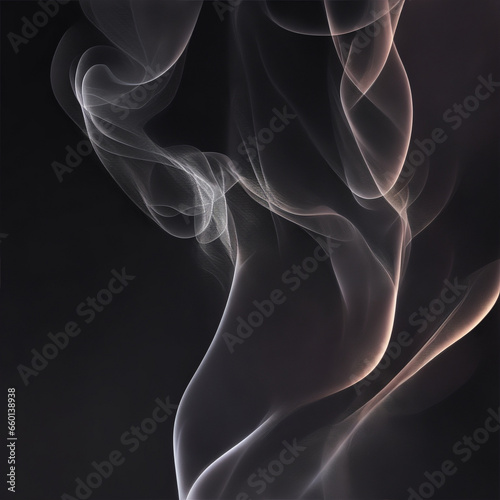 abstract background - Gray background - Gray abstract - Curves and lines - Generative AI