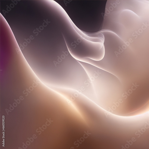 background with glowing lines and curves - Golden background - Purple abstract - Curves and lines - Generative AI