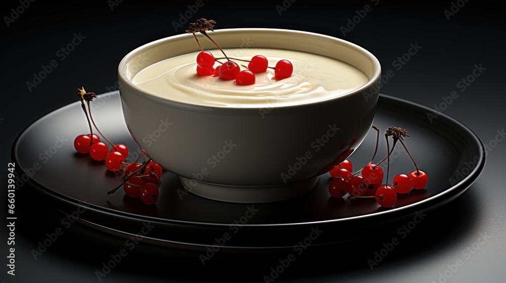 dessert with whipped cream