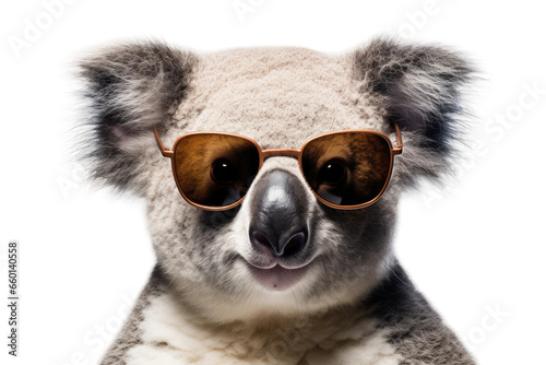 Sleek Eucalyptus Style Koala Glam on isolated background