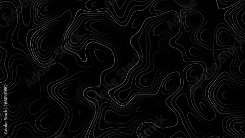 Designed topographic gradient map background. Geographic sketch pattern. Topo contour or trails backdrop. Vector illustration.