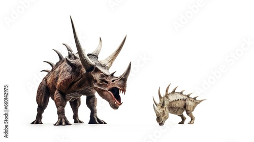 Dinosaur triceratops and monster model Isolated whit