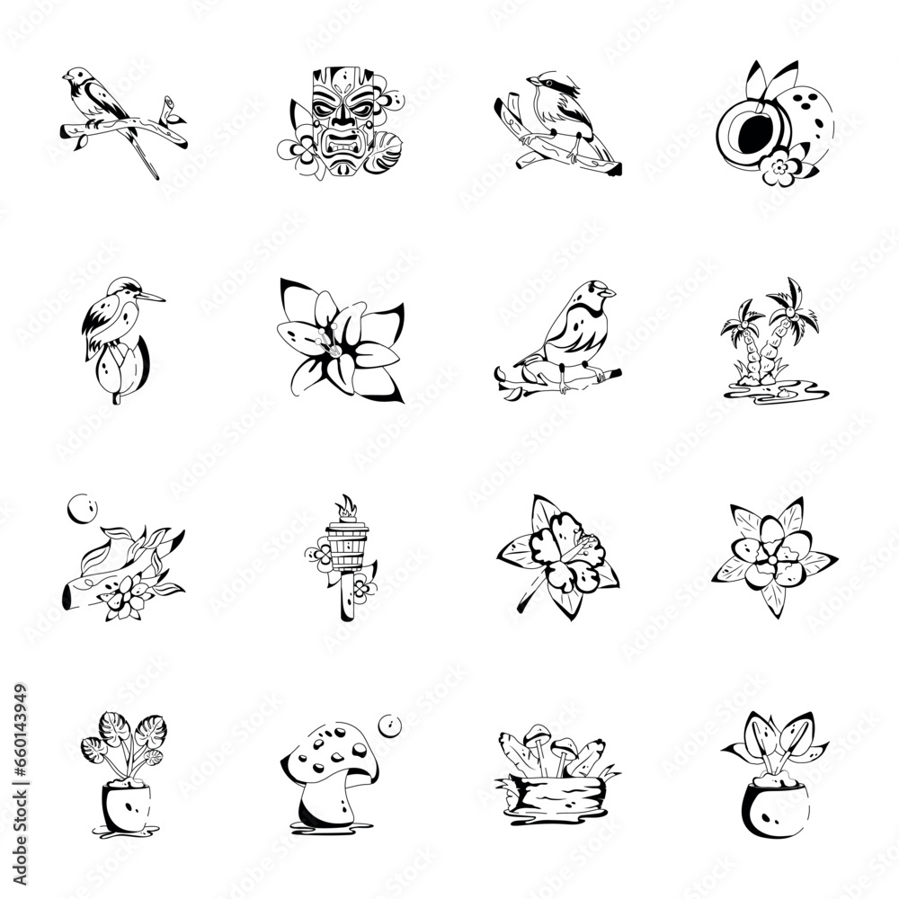 Beautiful Collection of Tropical Glyph Icons
Beautiful Collection of Tropical Glyph Icons