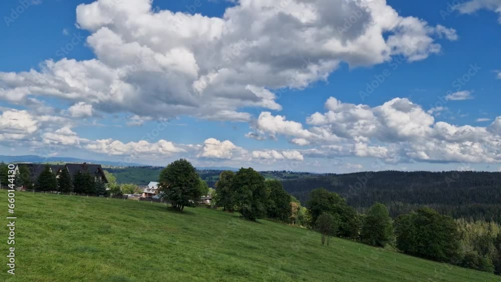 time lapse. Scenic view Carpathian in Poland time lapse. Scenic view Carpathian in Poland