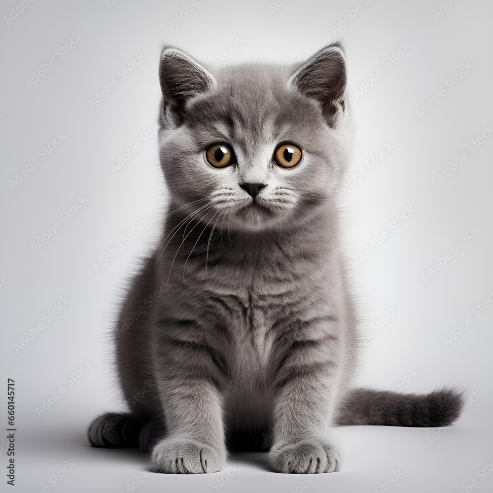 black and white cat cat, kitten, animal, pet, isolated, domestic, feline, fur, cute, white, kitty, tabby, pets, british, sitting, 