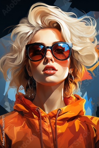 portrait of a woman with sunglasses